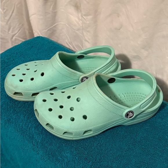 Seafoam Green Original Crocs Mens Sz 4 Womens Sz 6 GUC See Pics - Picture 4 of 7